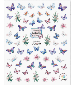BUTTERFLY STICKERS NAIL ART08